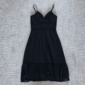 BGBG Black Silk Boho Evening Dress, Size 2